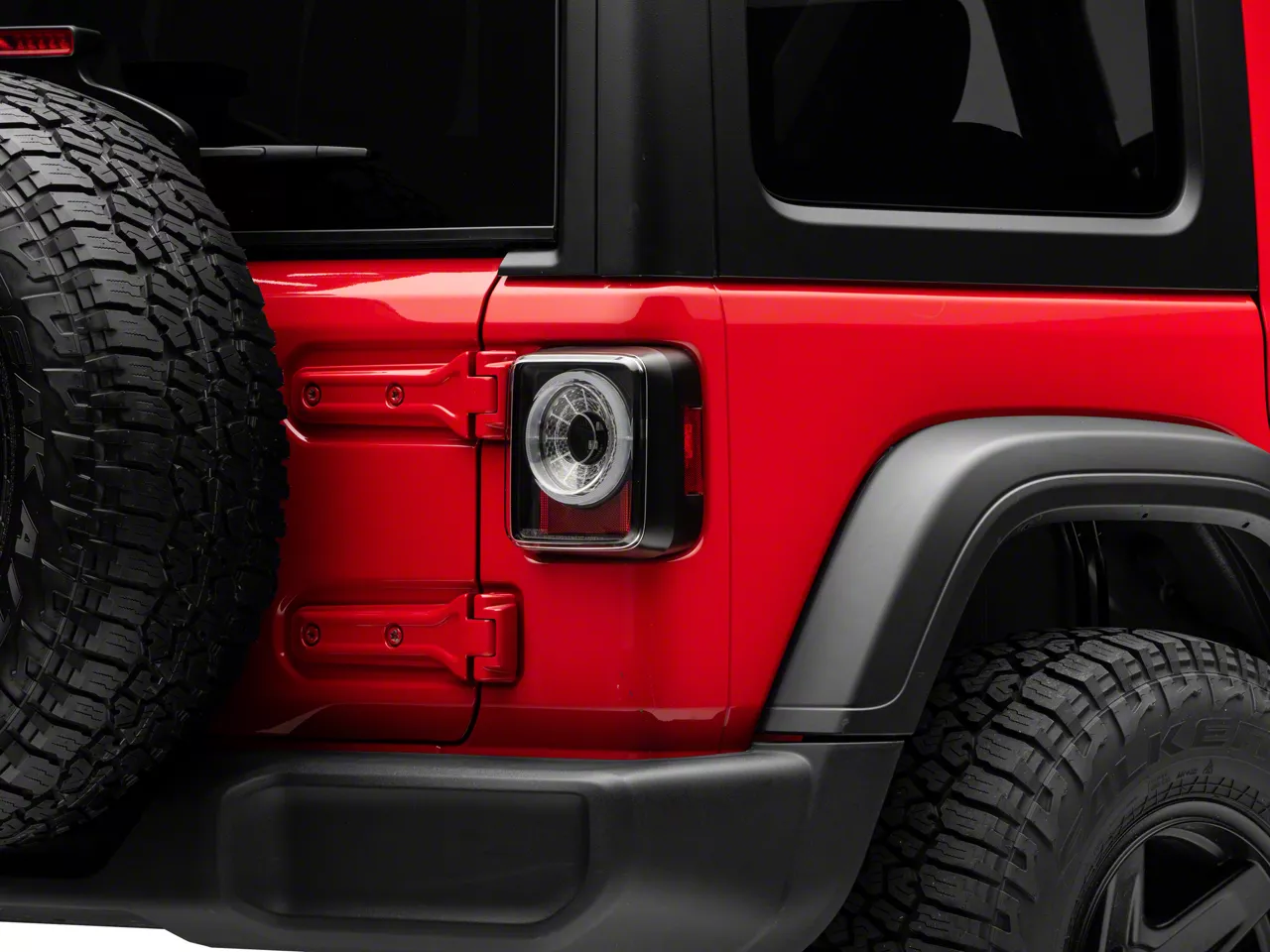 Jeep Wrangler Sequential LED Tail Lights; Black Housing; Clear