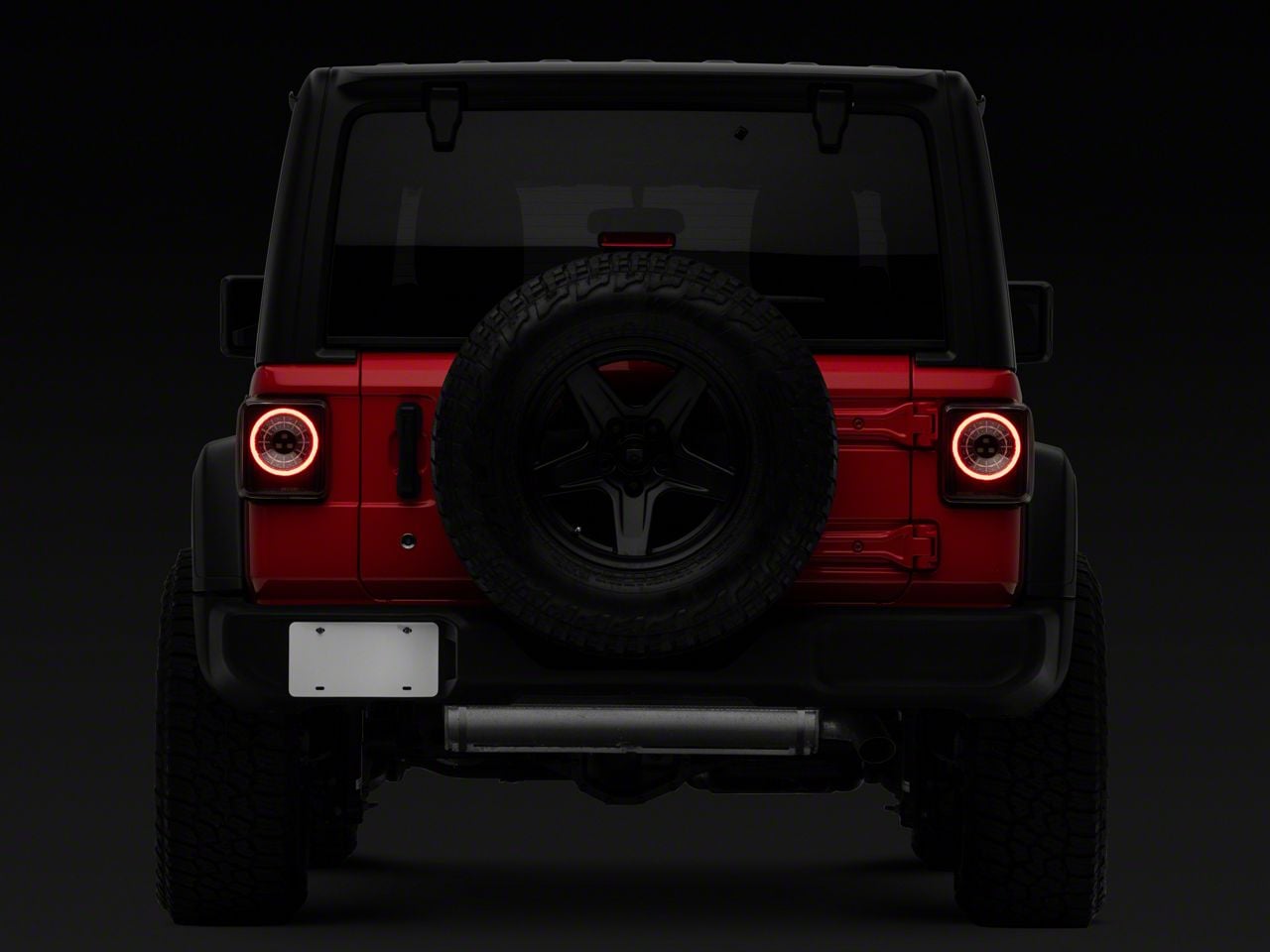 Jeep Wrangler Sequential LED Tail Lights; Black Housing; Clear