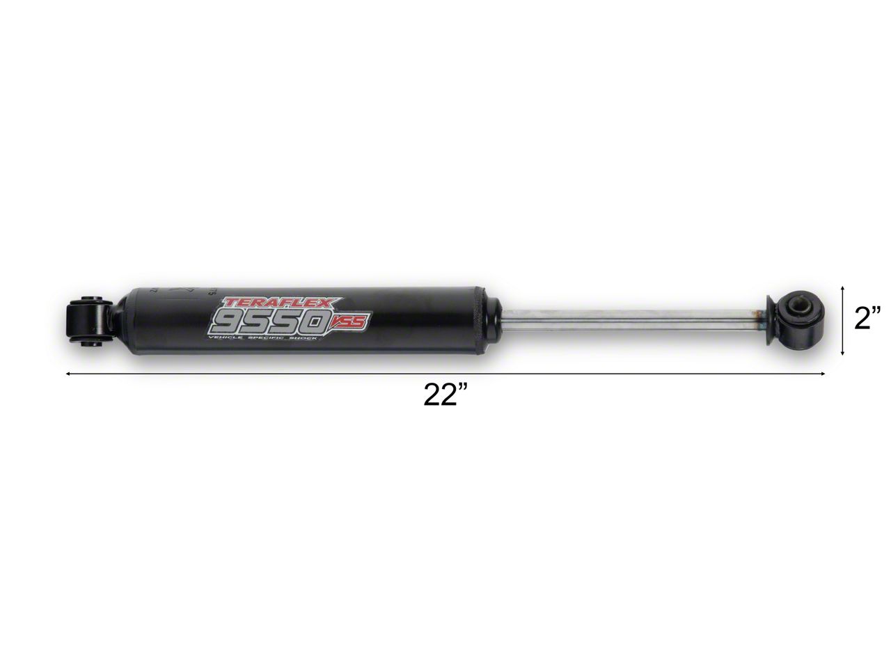 Teraflex Jeep Wrangler 9550 VSS Steering Stabilizer; Stock Tie Rod