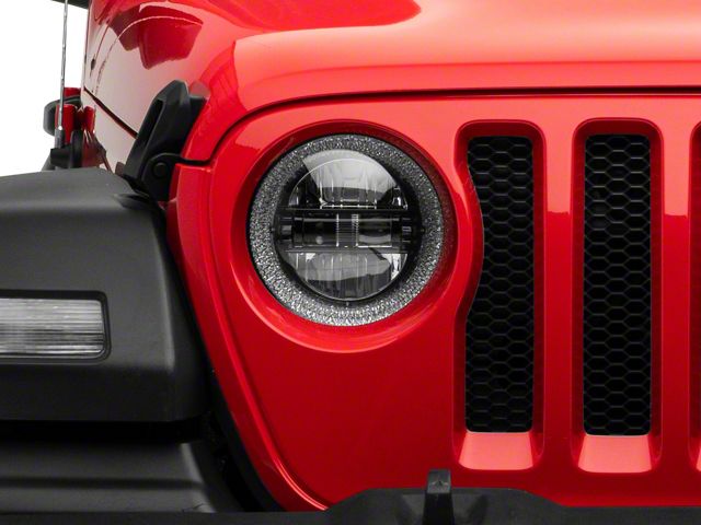 Raxiom Jeep Wrangler Axial Series LED Headlights; Black Raxiom Jeep Wrangler Axial Series LED Headlights; Black