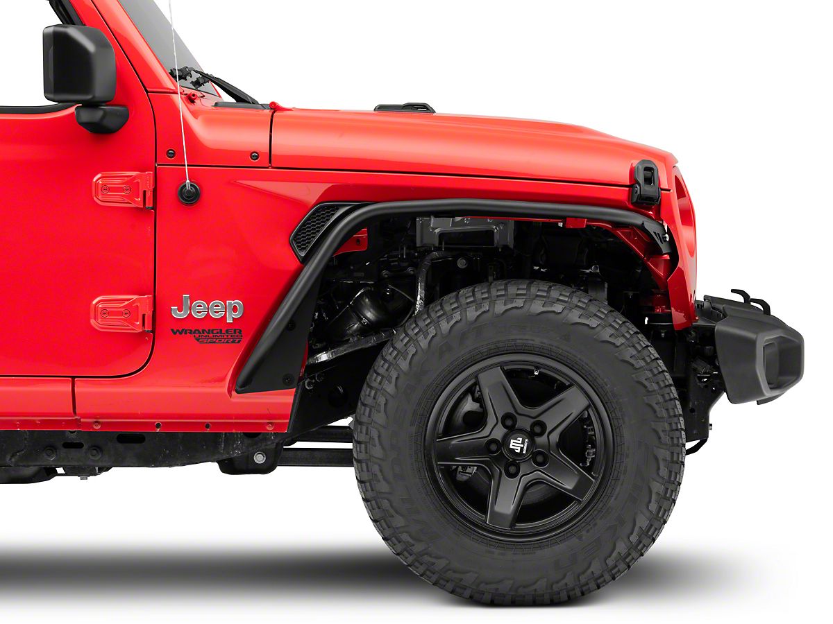 Rugged Ridge Jeep Wrangler HD Steel Tube Fender Flares; Front