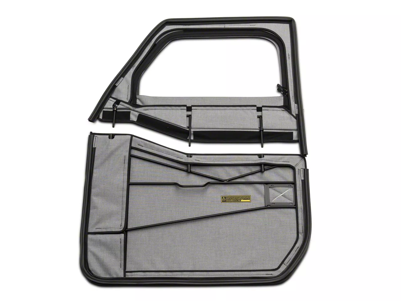 Bestop Jeep Wrangler 2-Piece Full Fabric Front Doors; Black