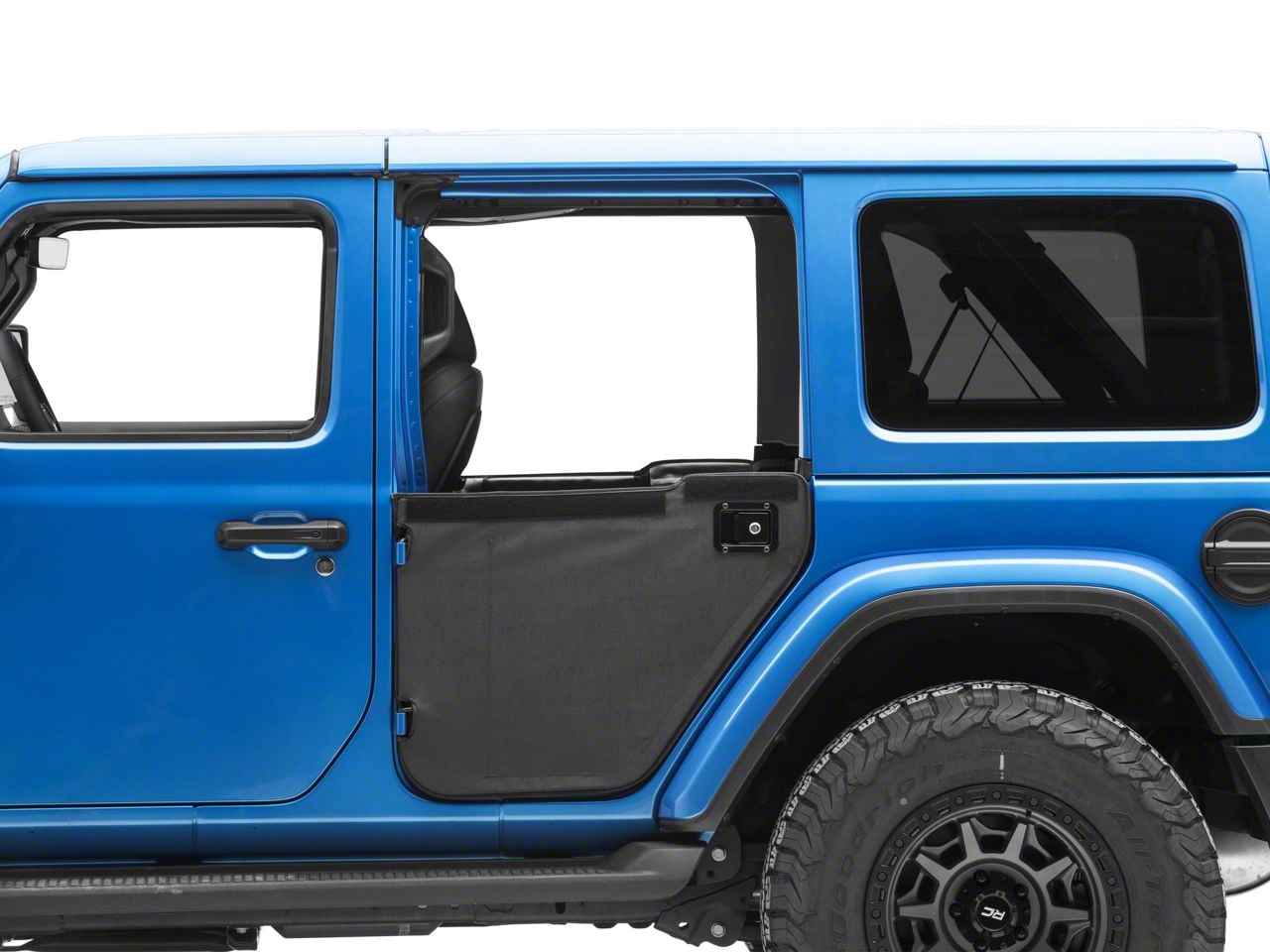 Bestop Jeep Wrangler 2-Piece Full Fabric Rear Doors; Black Diamond