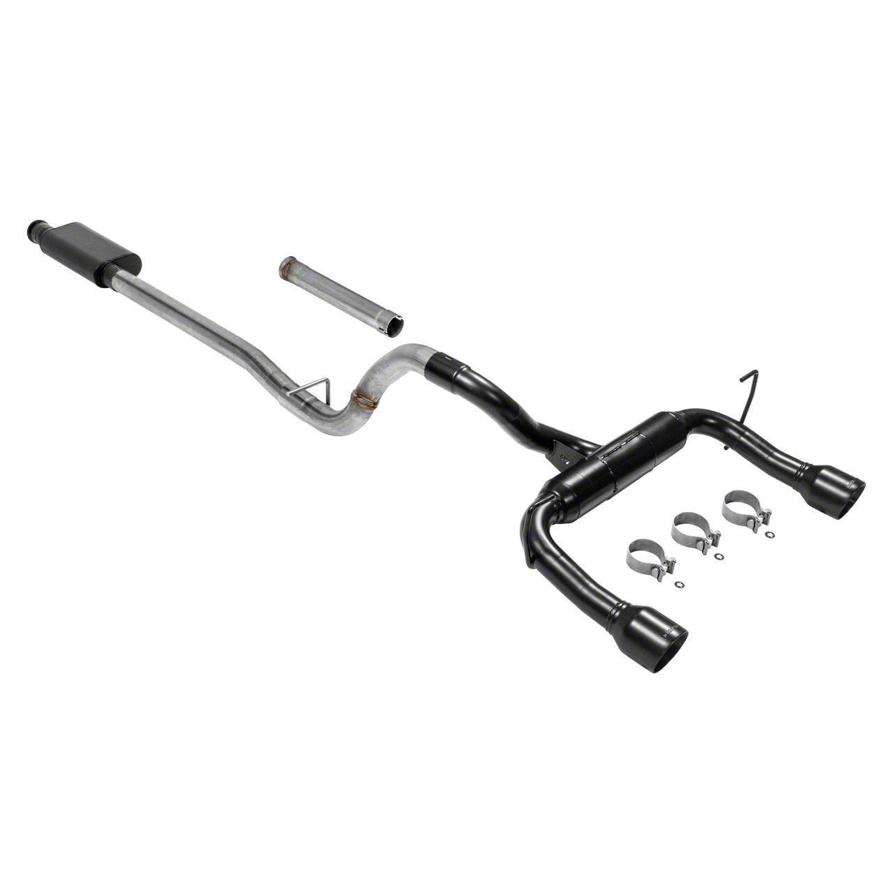 Flowmaster Jeep Wrangler Outlaw Cat-Back Exhaust System with Black