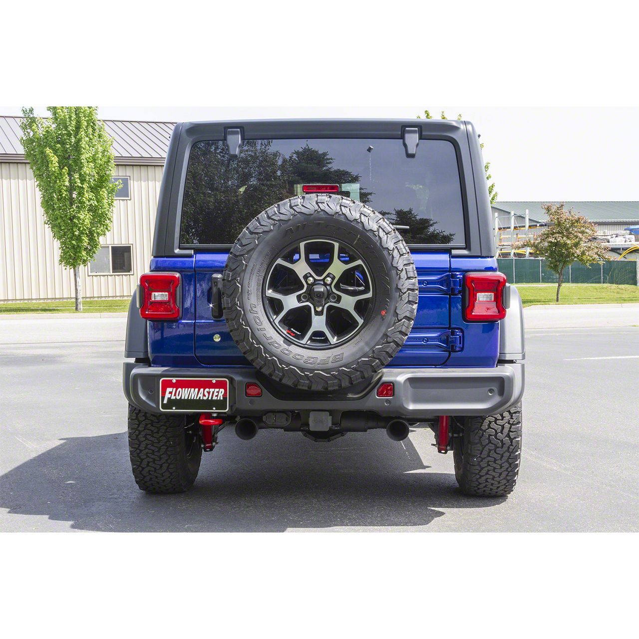 Flowmaster Jeep Wrangler Outlaw Cat-Back Exhaust System with Black