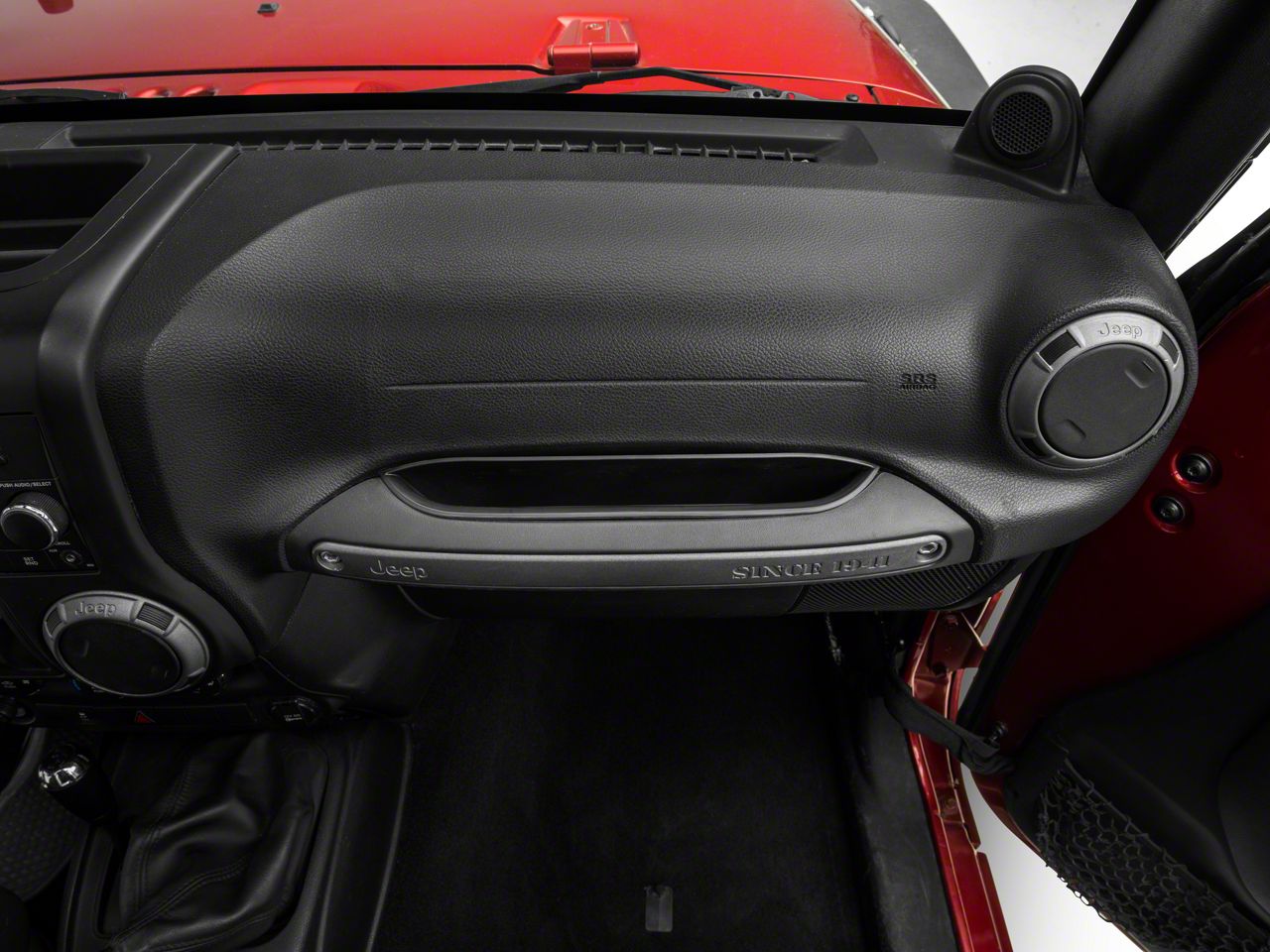 AUXITO Passenger Grab Handle Storage Tray Organizer For Jeep Wrangler JK - Black