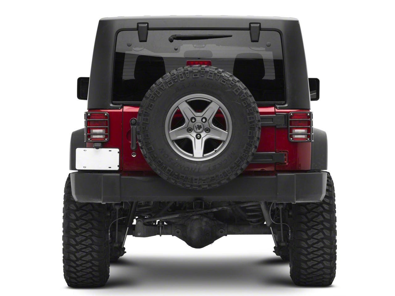 RedRock Jeep Wrangler Tail Light Guards; Matte Black J134463