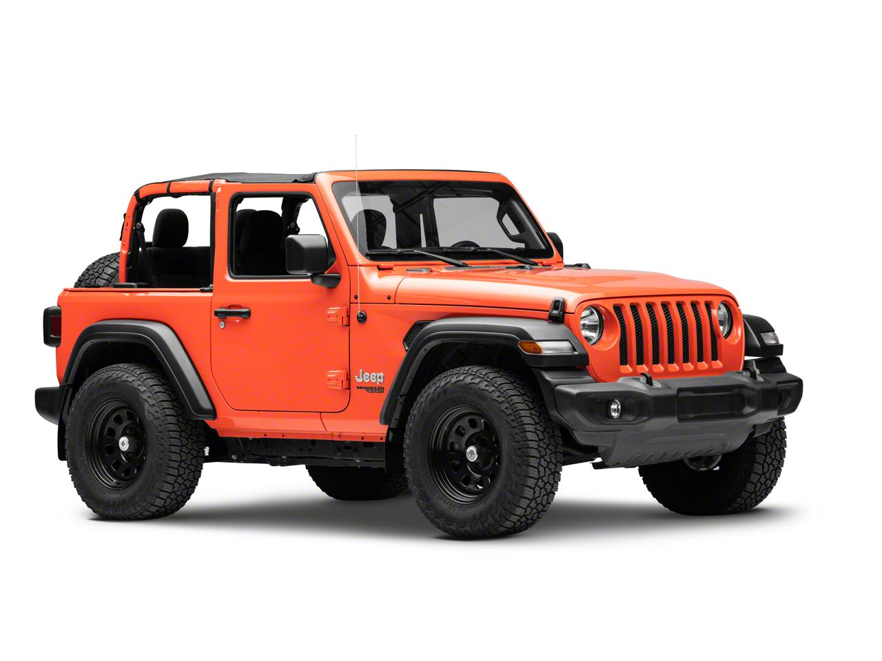 Jeep Wrangler California Brief Soft Top; Black Diamond (18