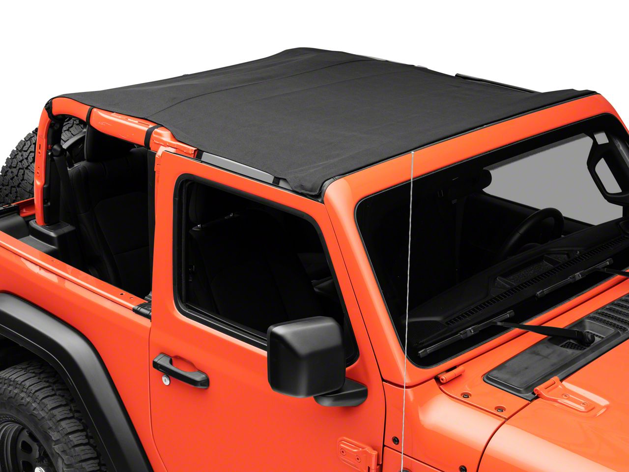 Jeep Wrangler California Brief Soft Top; Black Diamond (18-26 Jeep