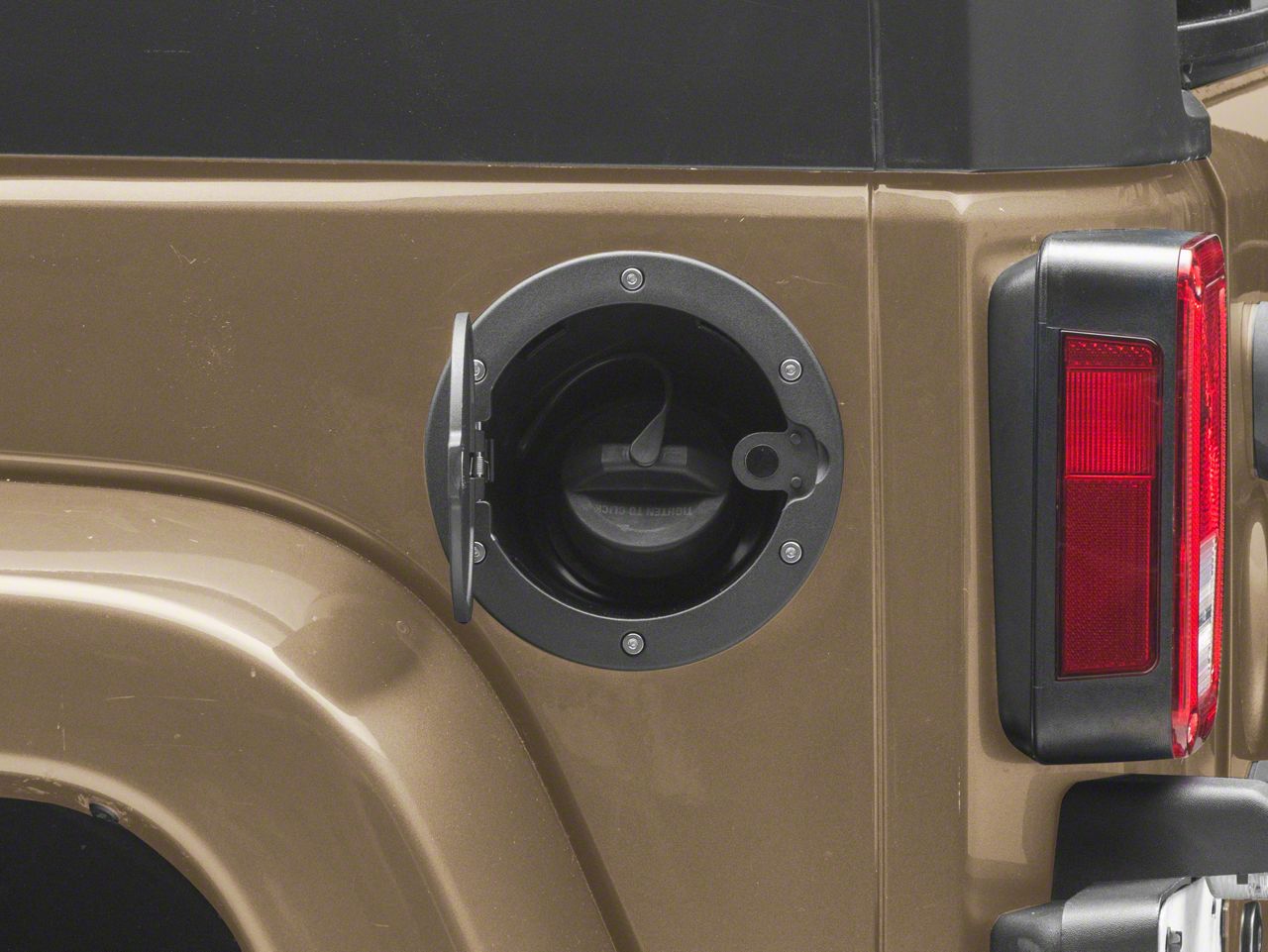 Jeep Wrangler Non-Locking Fuel Door; Black (07-18 Jeep Wrangler JK)
