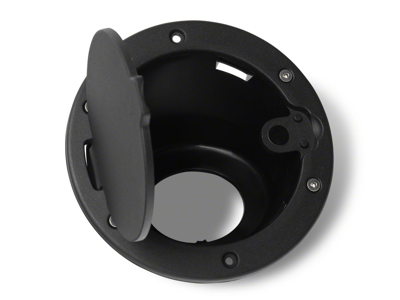 Jeep Wrangler Non-Locking Fuel Door; Black (07-18 Jeep Wrangler JK)