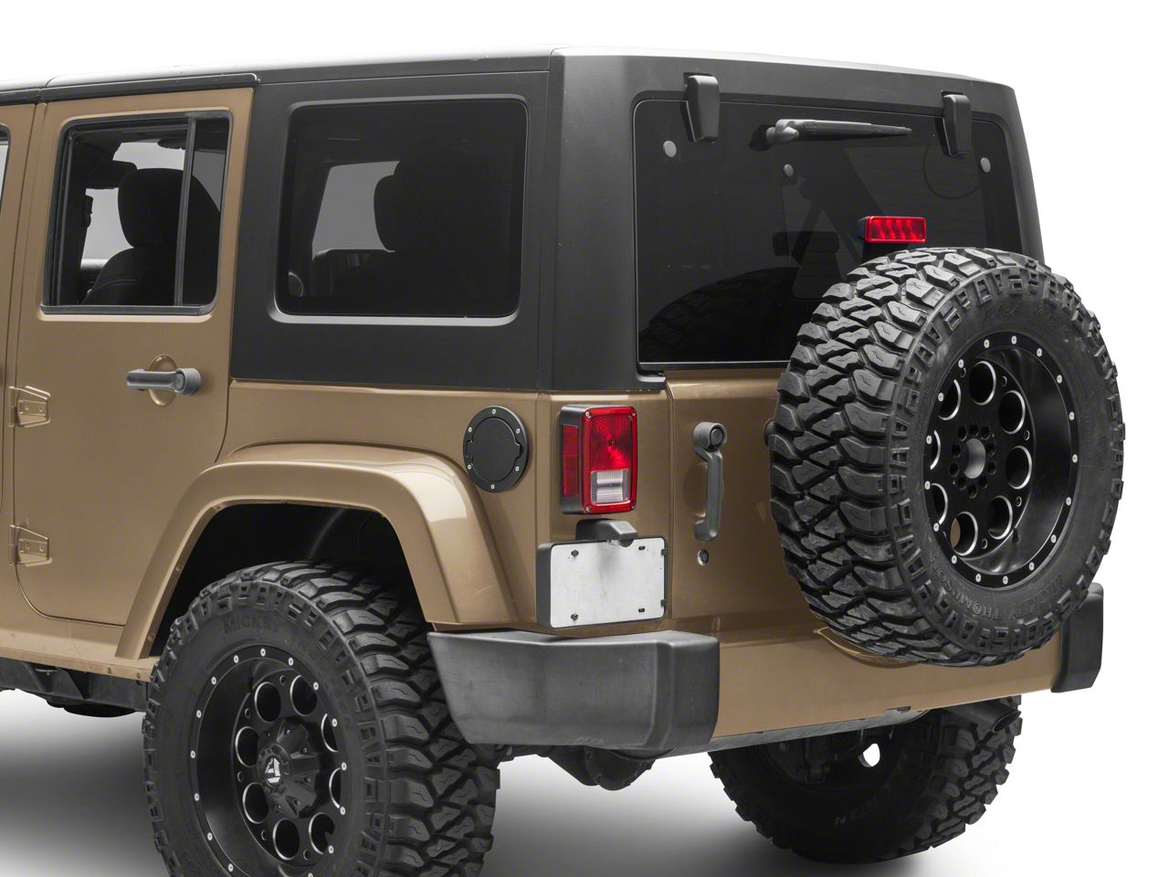 Jeep Wrangler Non-Locking Fuel Door; Black (07-18 Jeep Wrangler JK)