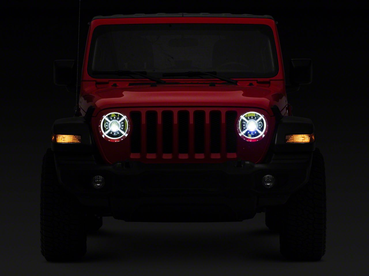 Raxiom Jeep Wrangler 9-Inch LED Headlights with DRL and Halo