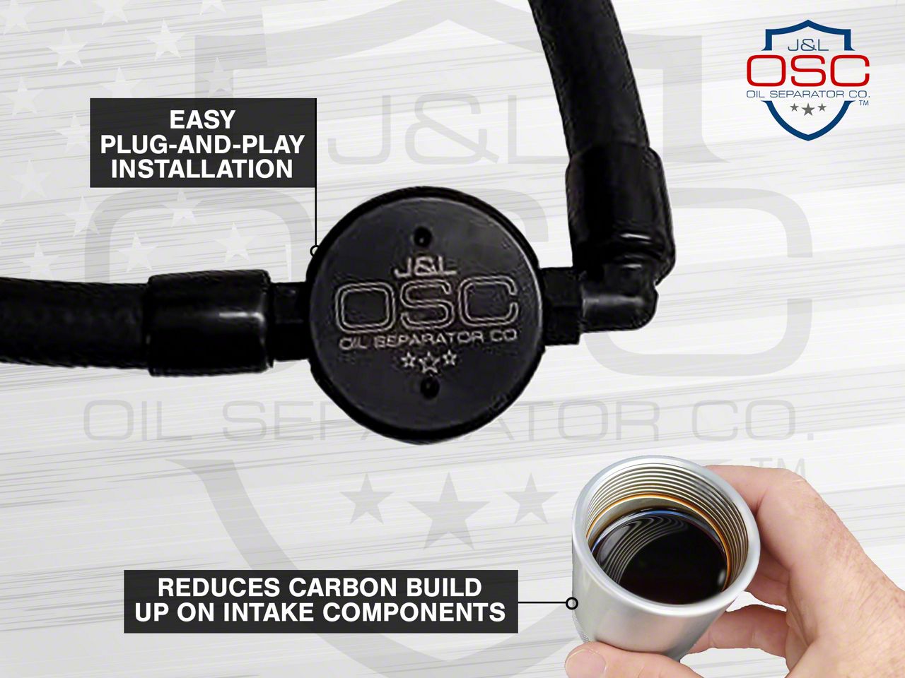 J&L Jeep Wrangler 3.0 Oil Separator; Black Anodized; Driver