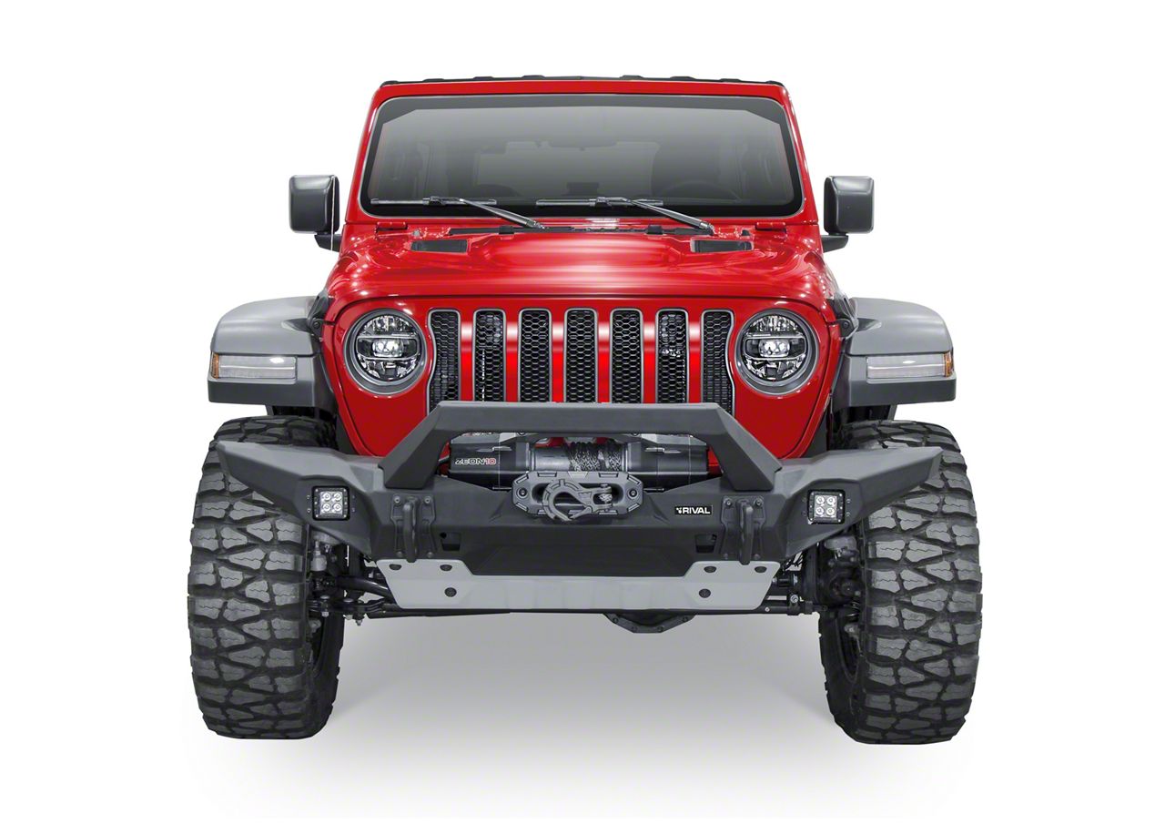 RIVAL 4x4 Jeep Wrangler Full-Width Aluminum Front Bumper with Skid