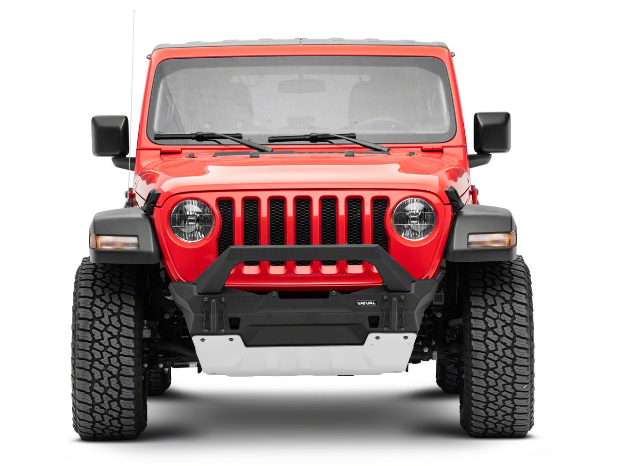 RIVAL 4x4 Jeep Wrangler Stubby Aluminum Front Bumper with Skid