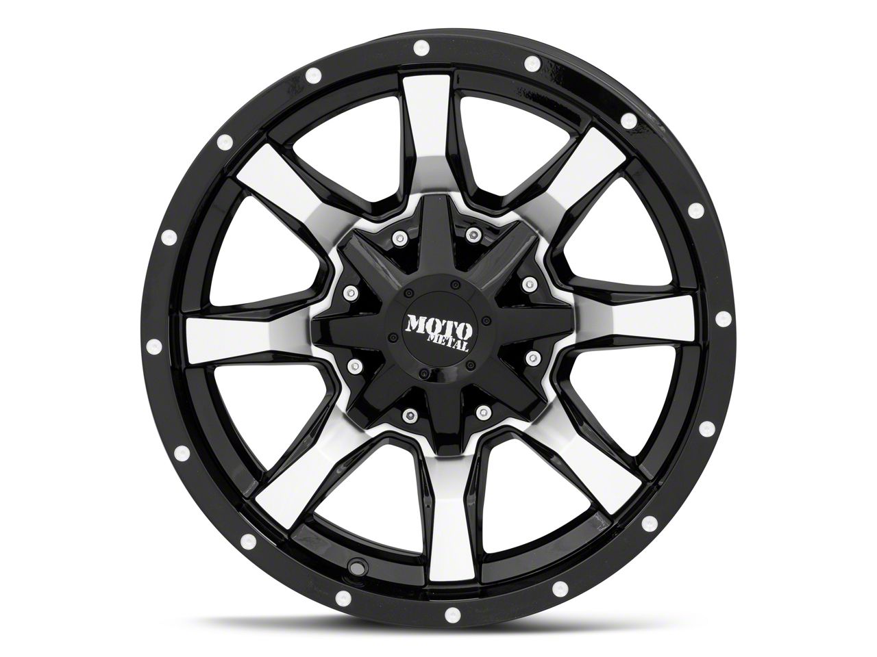 Moto Metal Jeep Wrangler MO970 Gloss Black Machined Wheel; 20x10