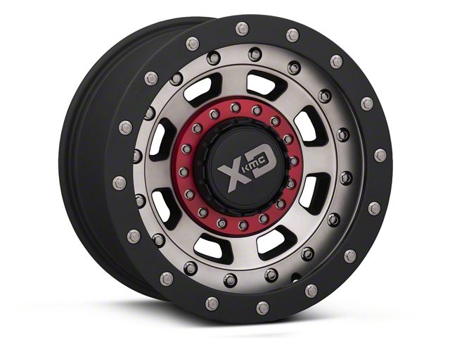 XD Jeep Wrangler FMJ Satin Black with Dark Tint Wheel; 17x9 XD Jeep Wrangler FMJ Satin Black with Dark Tint Wheel; 17x9