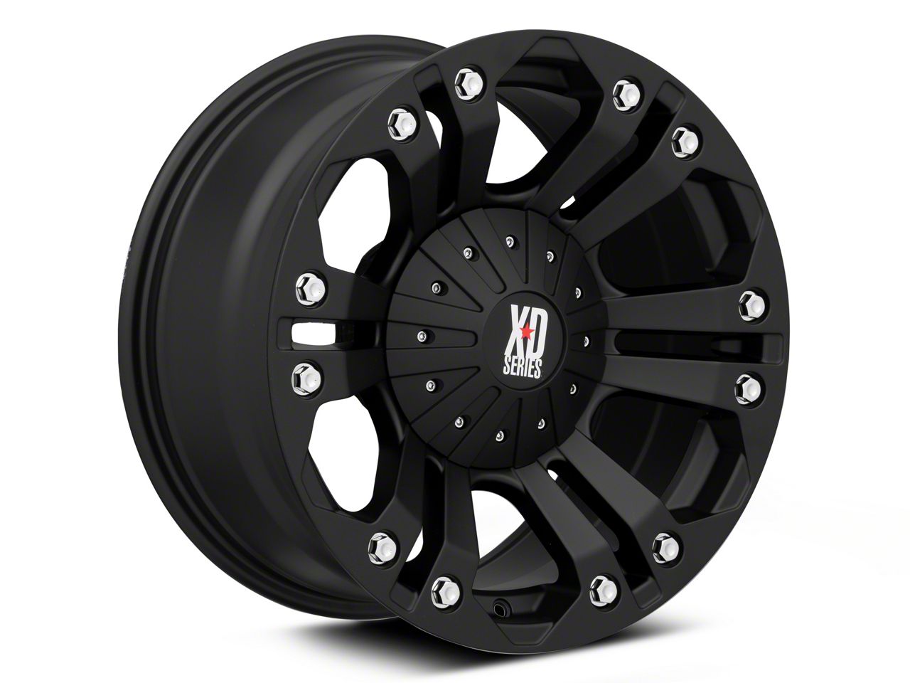 XD Jeep Wrangler Monster Matte Black Wheel; 18x9; -12mm Offset