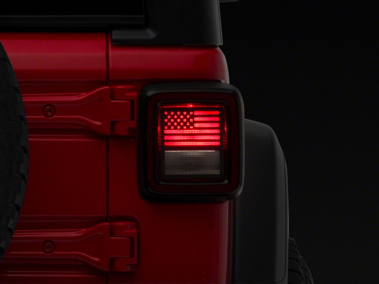Breaklight Covers Xprite Pair Of Rear Tail Light Guard Covers With U.S. Flag For 2007-2018 Jeep Wrangler JK Jeep Gladiator Led Tail Lights Oem