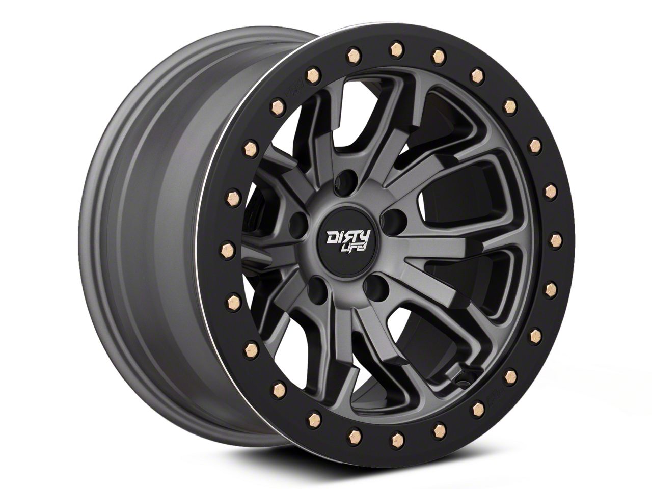 Dirty Life Jeep Wrangler DT-1 Matte Gunmetal Wheel; 17x9; -12mm