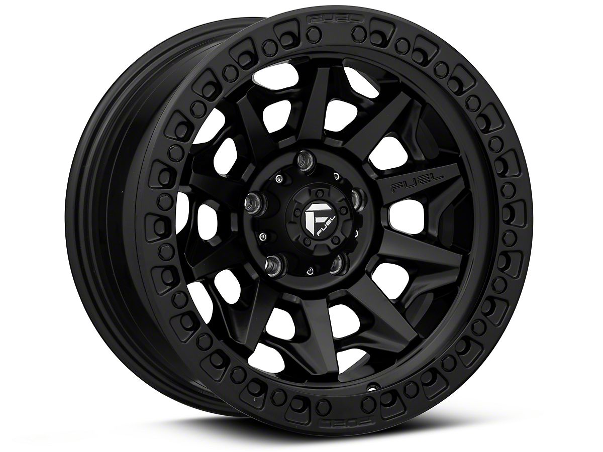 Fuel Wheels Jeep Wrangler Covert Matte Black Wheel; 17x9; -12mm 