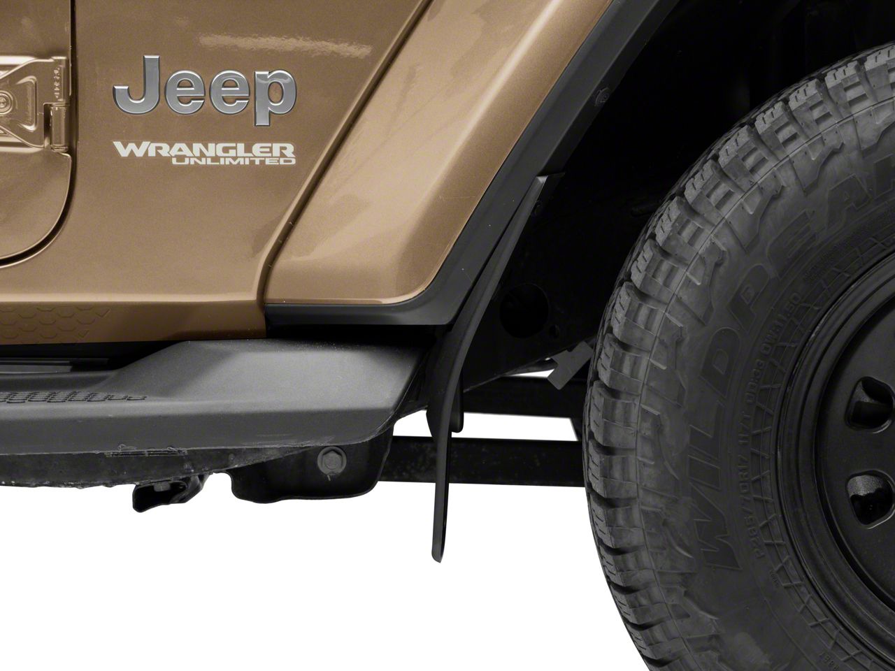 Weathertech Jeep Wrangler No-Drill Mud Flaps; Front and Rear