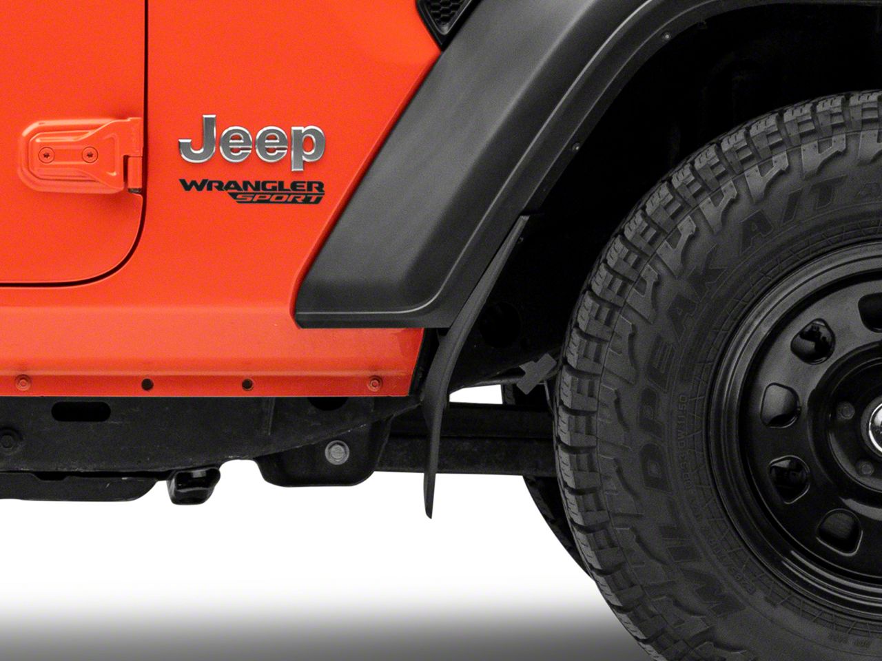 Weathertech Jeep Wrangler No-Drill Mud Flaps; Front and Rear