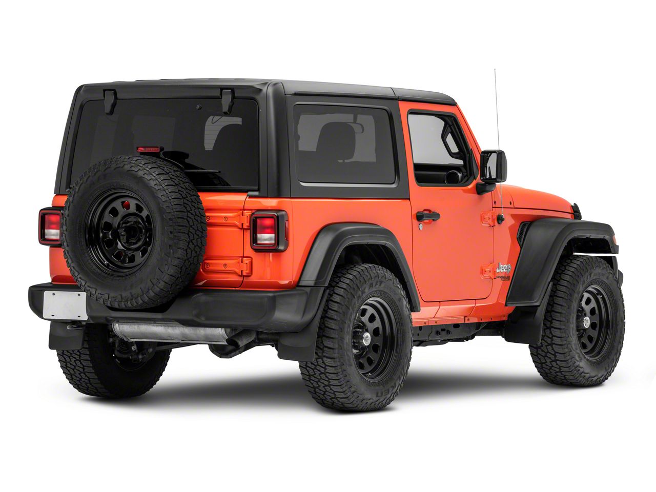 Weathertech Jeep Wrangler No-Drill Mud Flaps; Front and Rear