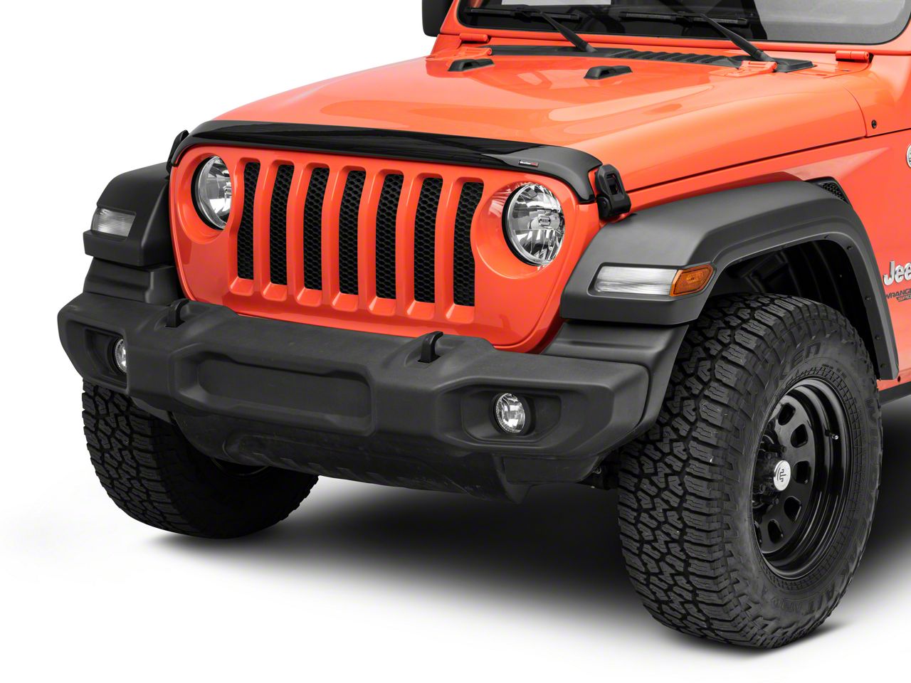 Weathertech Jeep Wrangler Low Profile Hood Protector; Dark Smoke