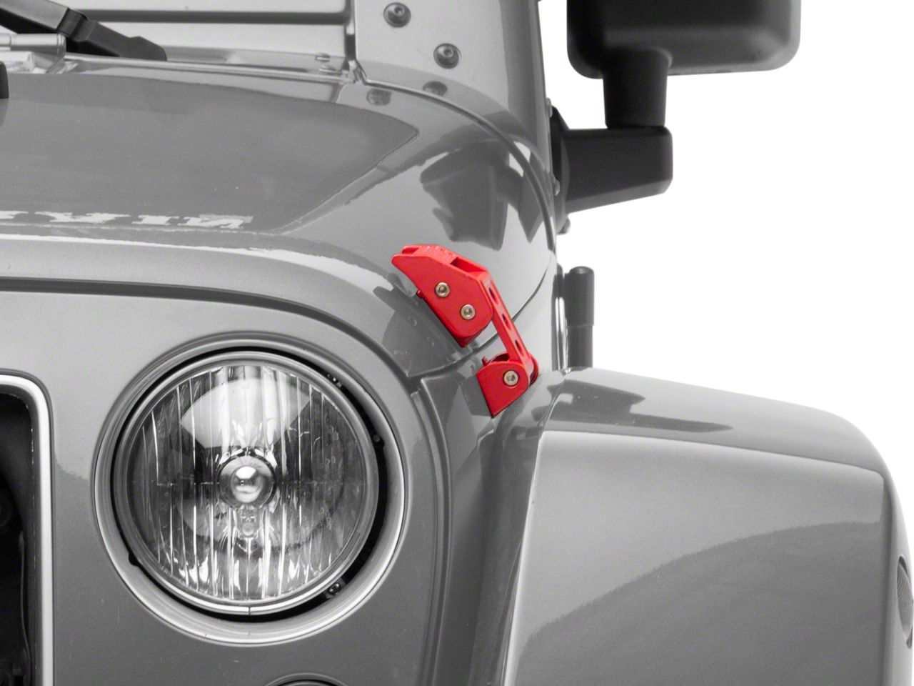 Jeep Wrangler Hood Latches; Firecracker Red (07-18 Jeep Wrangler JK)