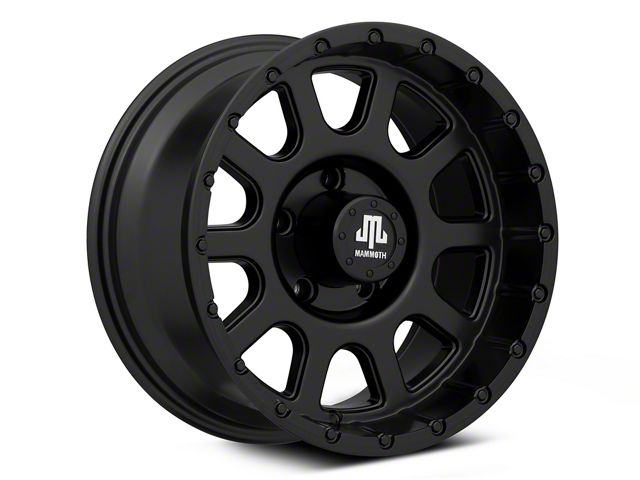 Mammoth Jeep Wrangler 10 Hole Matte Black Wheel; 16x8; 0mm Mammoth Jeep Wrangler 10 Hole Matte Black Wheel; 16x8; 0mm