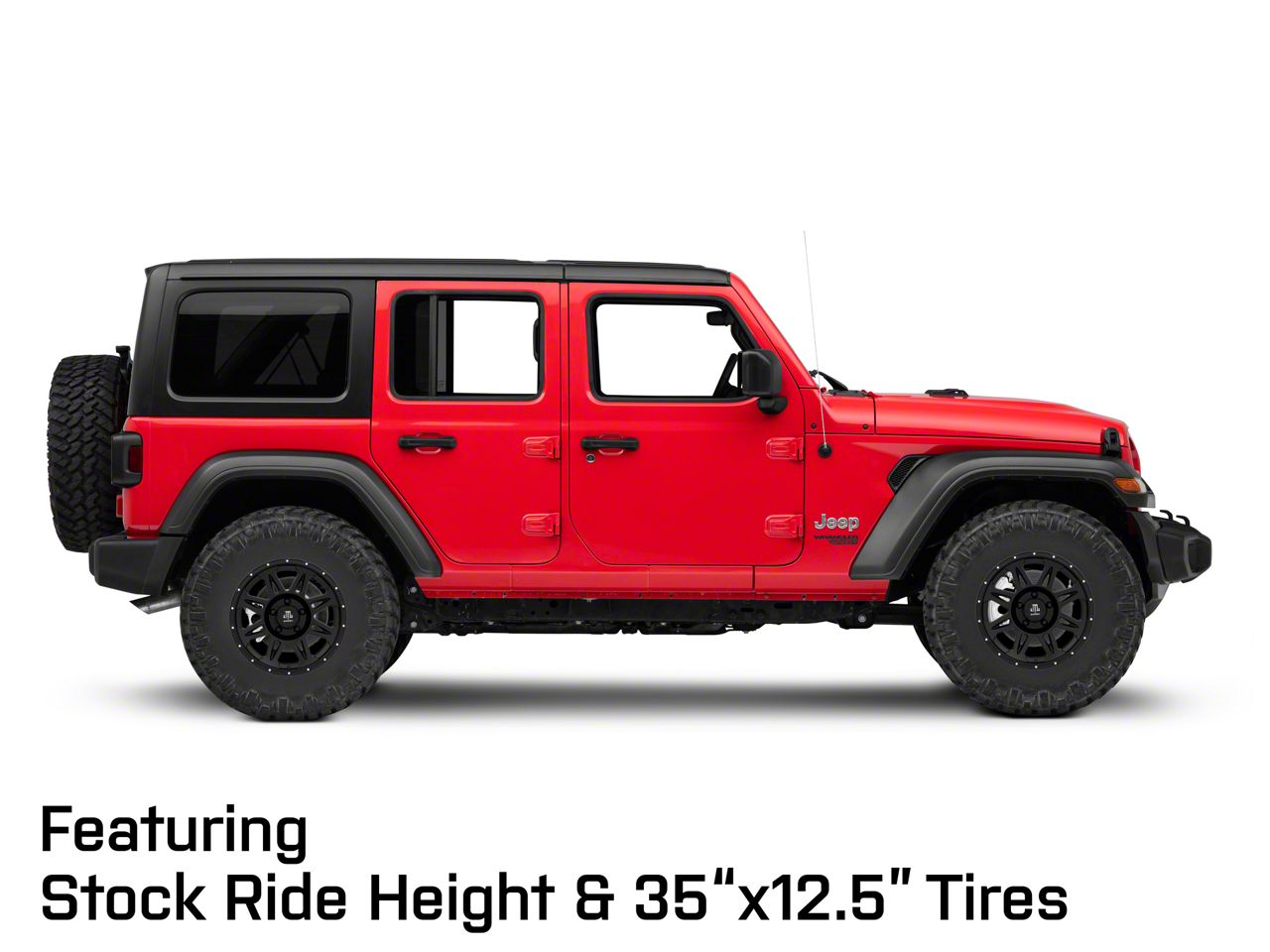 Mammoth Jeep Wrangler Split 8 Simulated Beadlock Matte Black Wheel