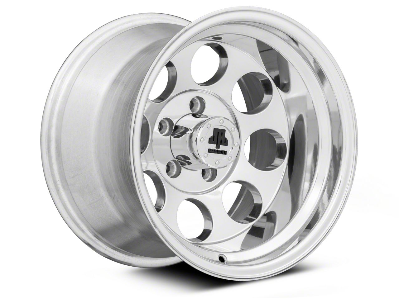 Mammoth Jeep Wrangler 8 Aluminum Polished Wheel; 15x10; -44mm