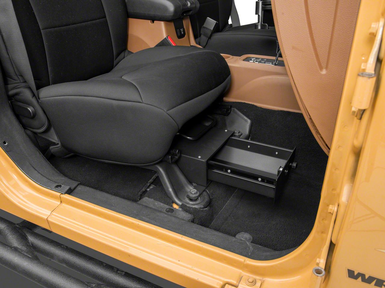 RedRock Jeep Wrangler Under Seat Storage Lock Box; Passenger