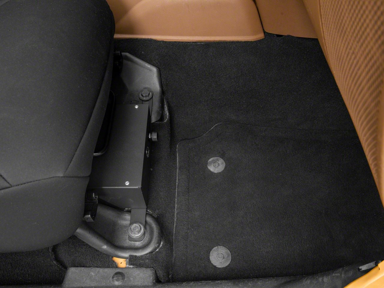 RedRock Jeep Wrangler Under Seat Storage Lock Box; Passenger Side