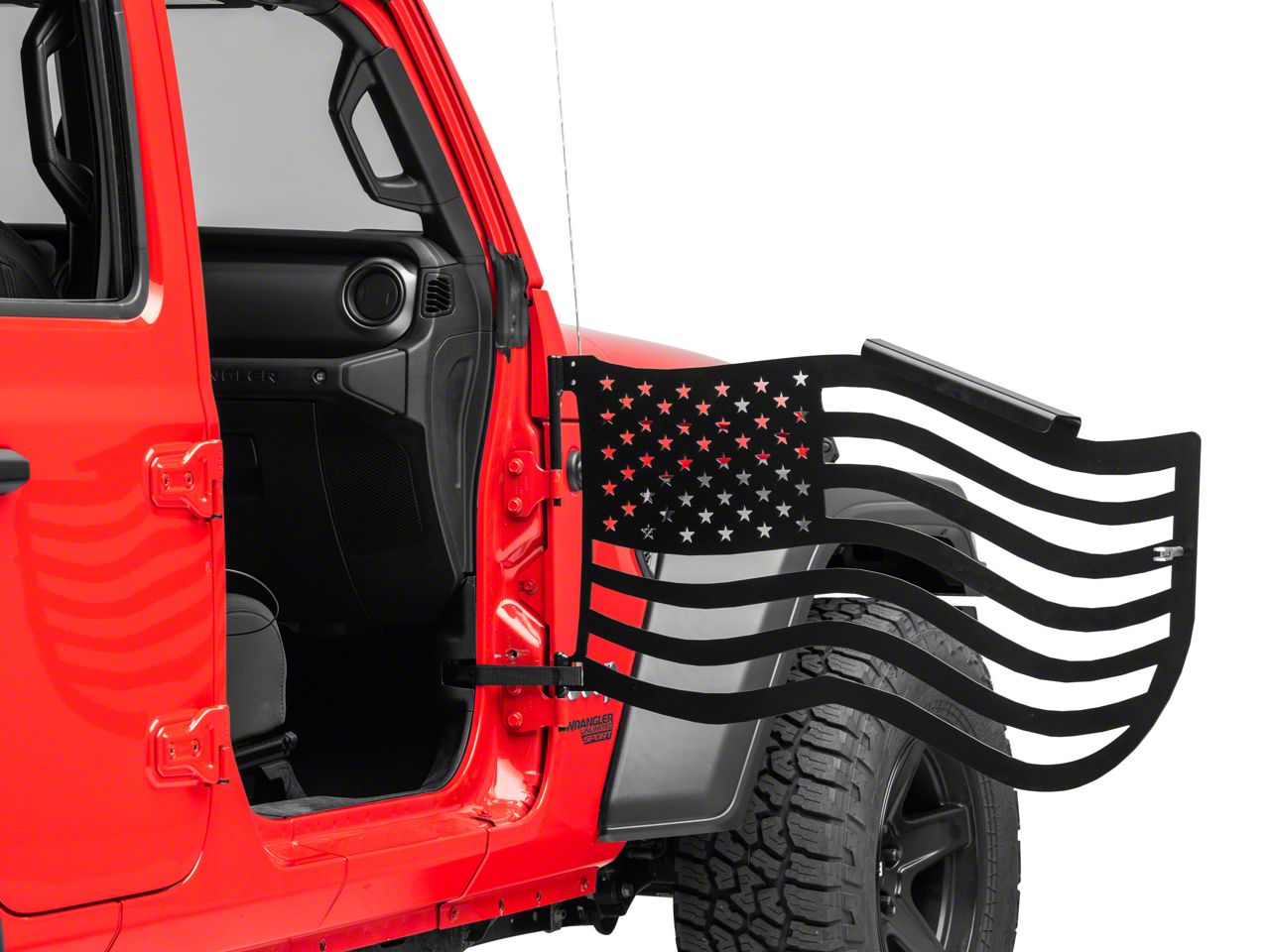 Steinjager Jeep Wrangler Premium American Flag Front Trail Doors