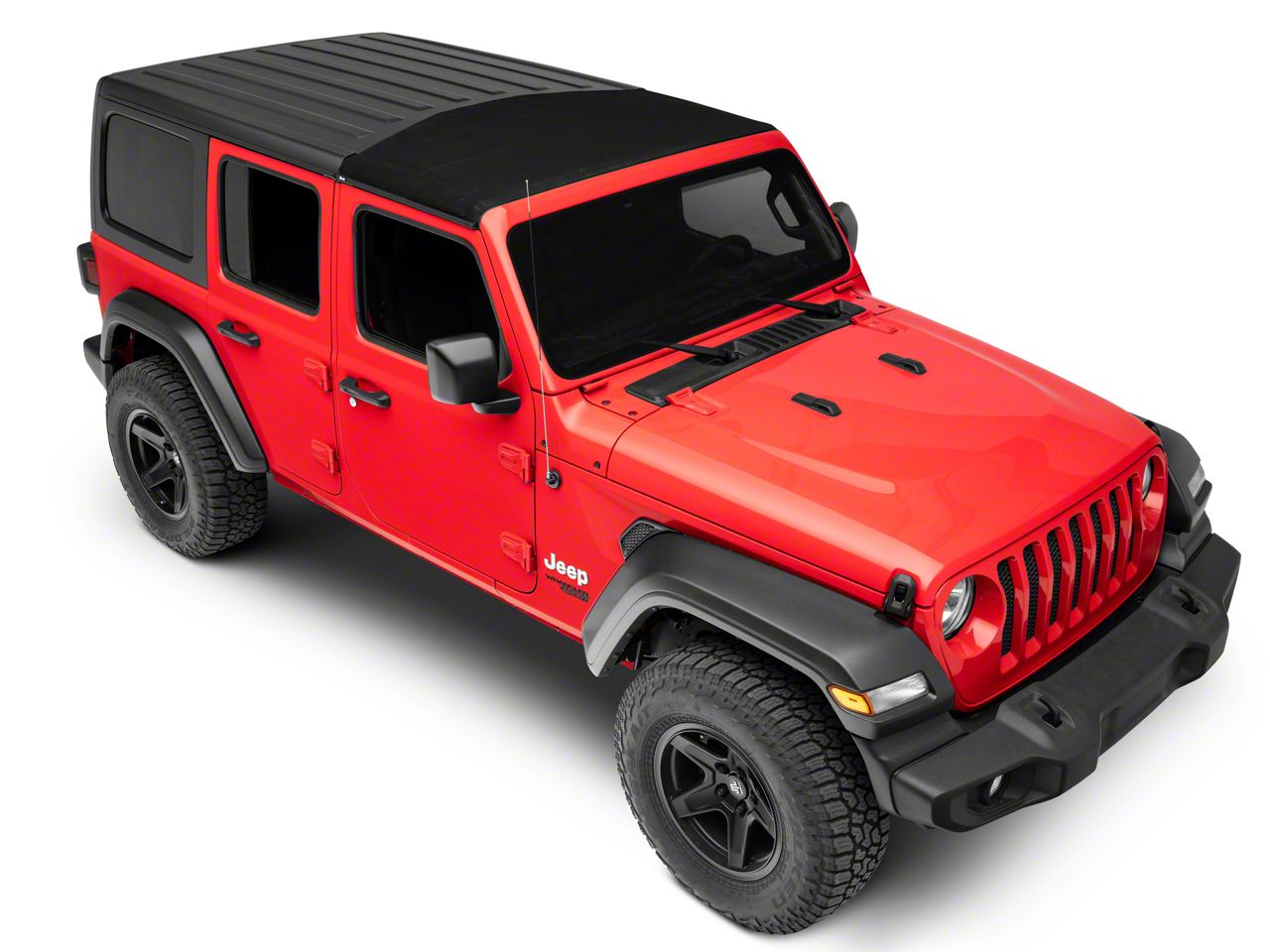 Bestop Jeep Wrangler Sunrider for Factory Hard Tops; Black Twill