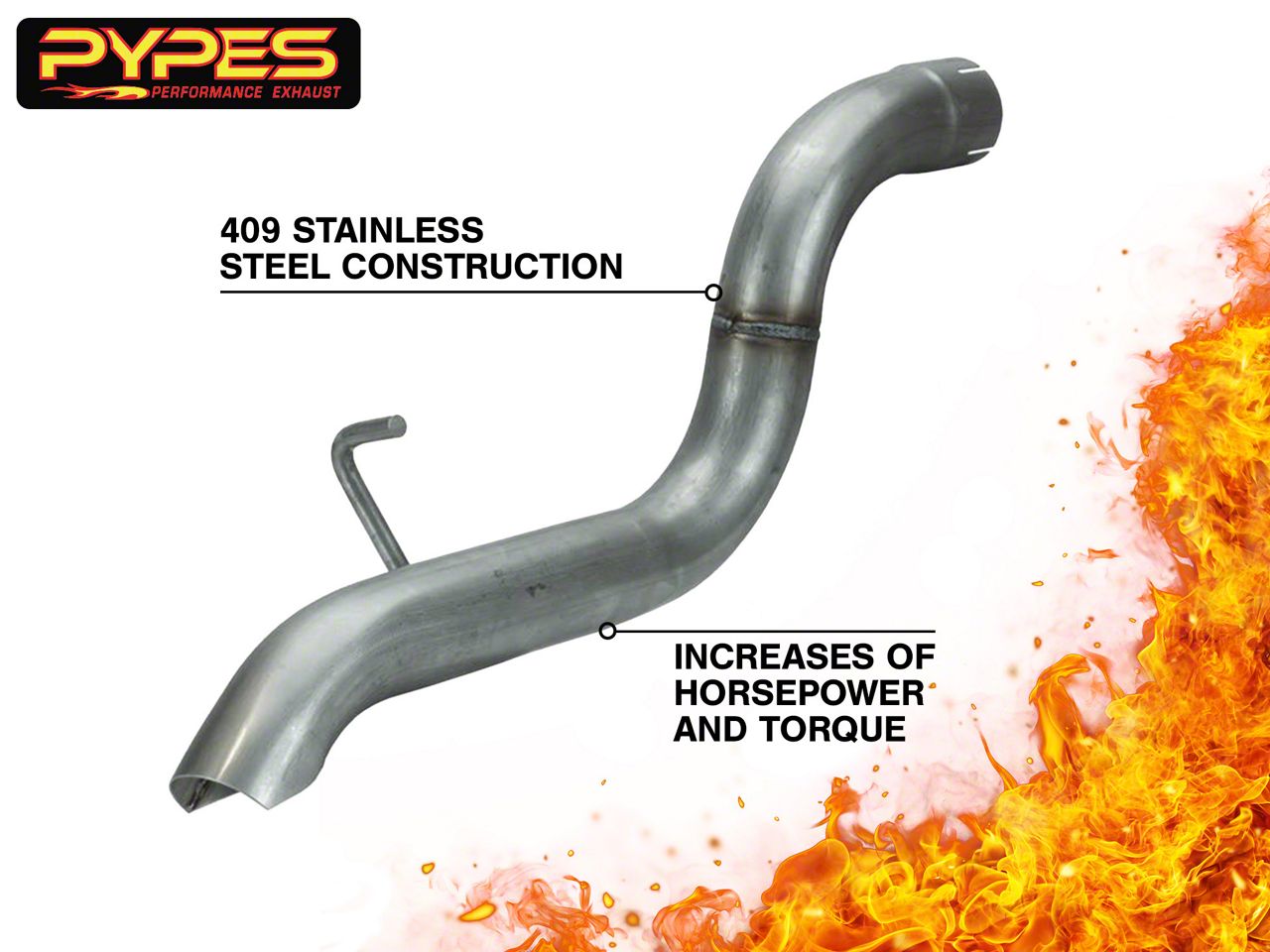Pypes Jeep Wrangler Muffler Delete Axle-Back Exhaust System SJJ40