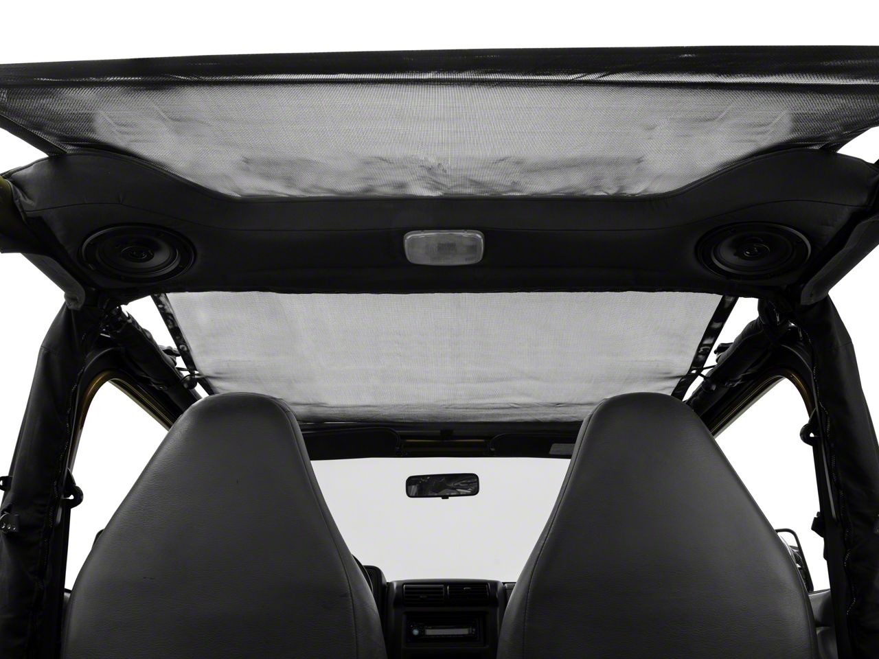 1997-2006 Jeep Accessory RT-TCZ Sunshade Mesh Bikini Top For Jeep Wrangler TJ 1997-2006 - UV Protection No-Drill Installation Jeep Sunroof Shade