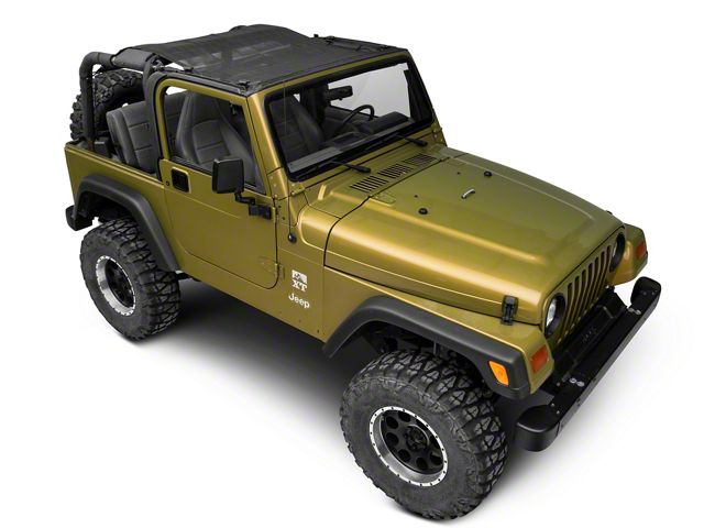 TruShield Jeep Wrangler Full Width Mesh Bikini Top; Black TruShield Jeep Wrangler Full Width Mesh Bikini Top; Black