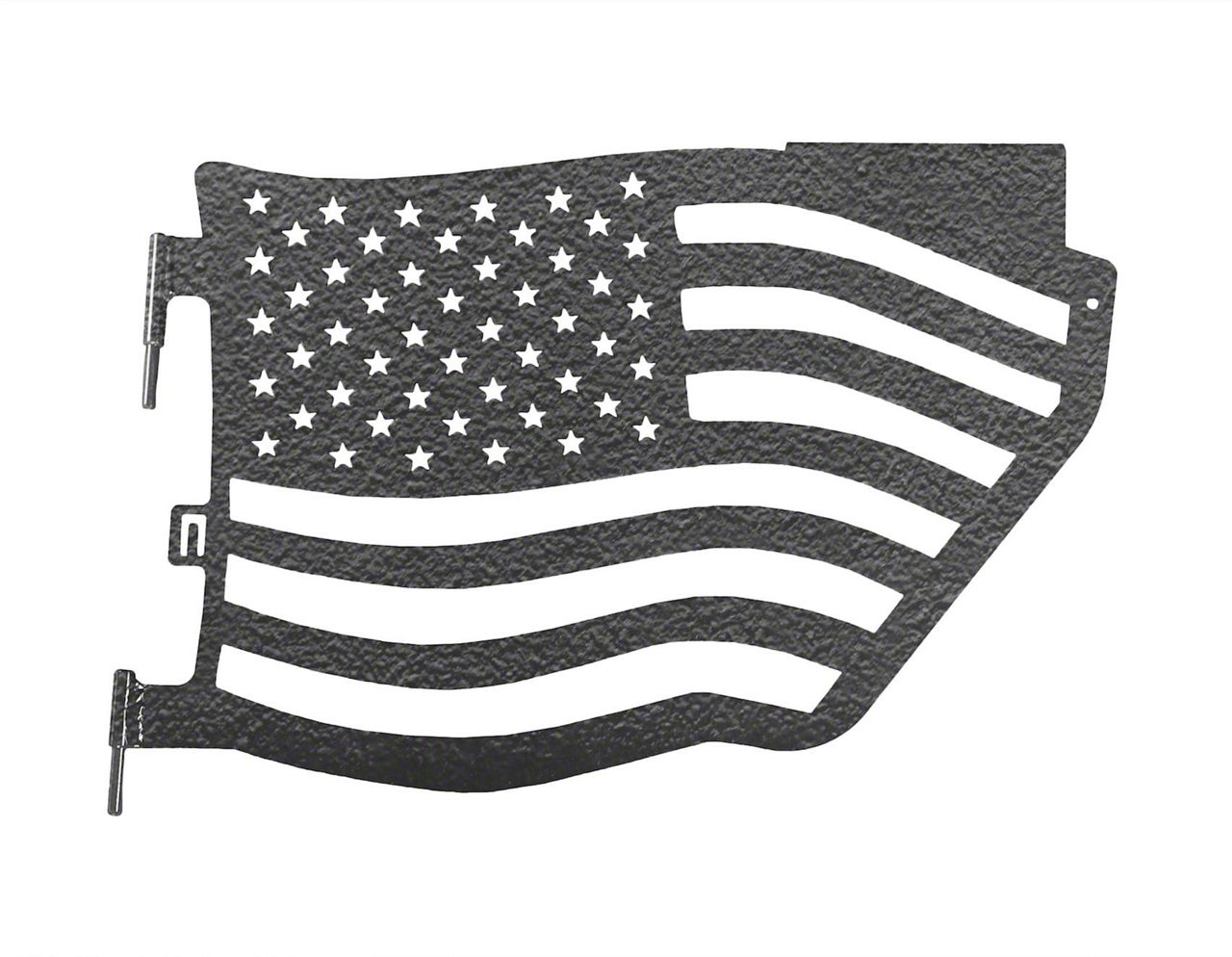 ラングラー【Wrangler】ロゴ鉄製 ディスプレイスタンド Steinjager Jeep Wrangler Premium American Flag Rear Trail Doors