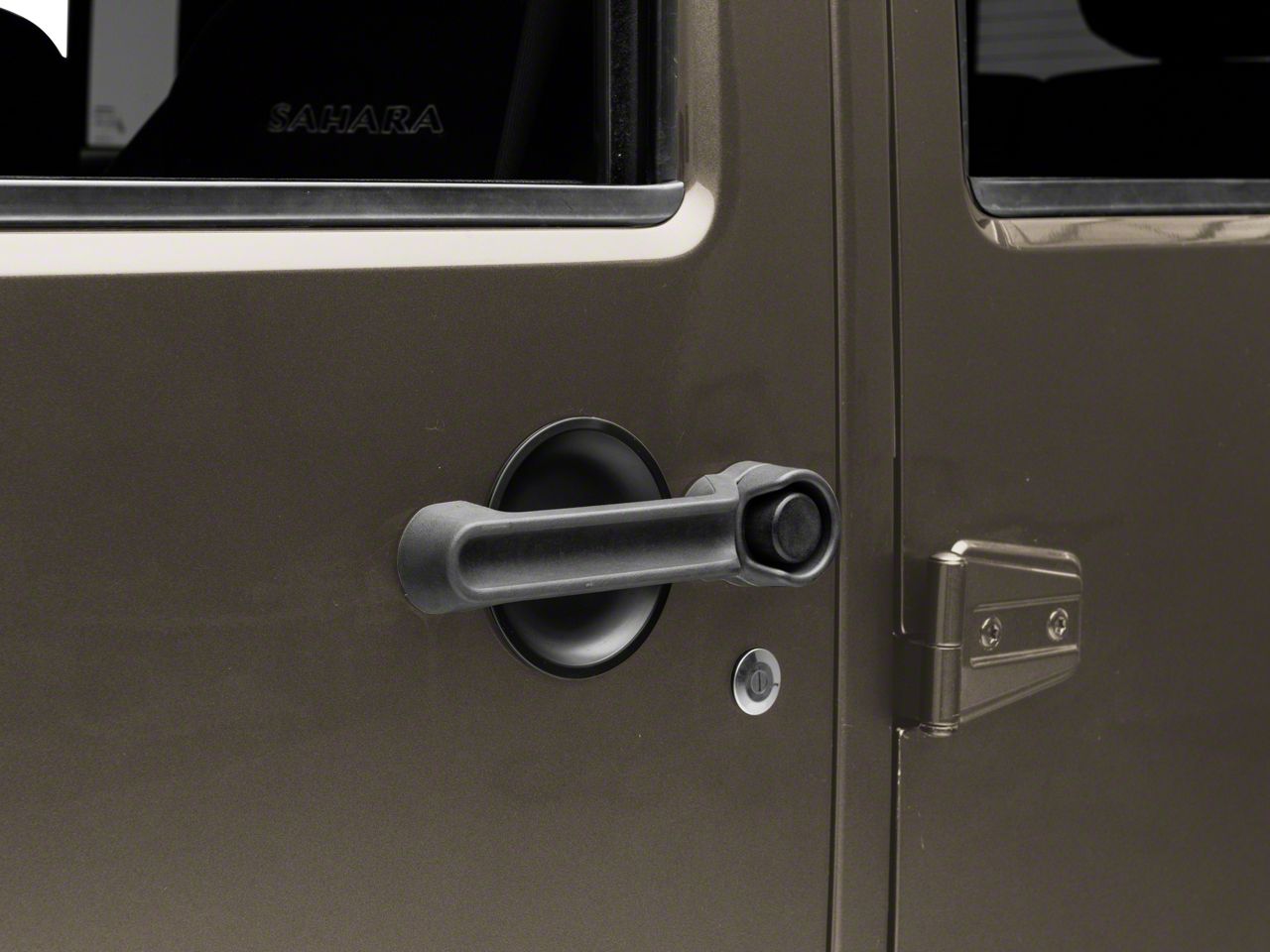 RedRock Jeep Wrangler Door Handle Paint Guards; Matte Black