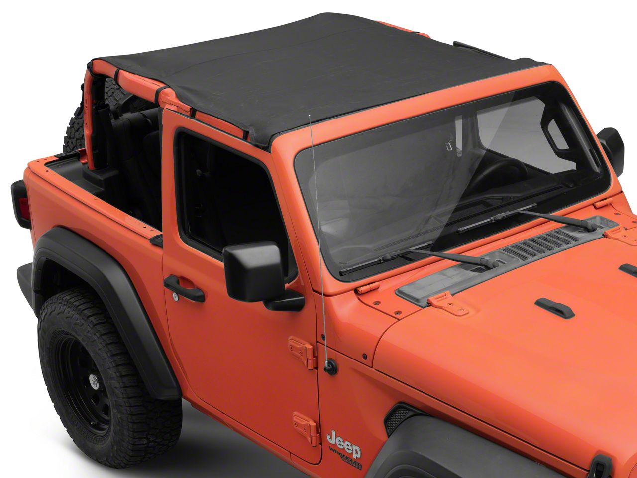 Rugged Ridge Jeep Wrangler Savannah Sailcloth Brief Top; Black