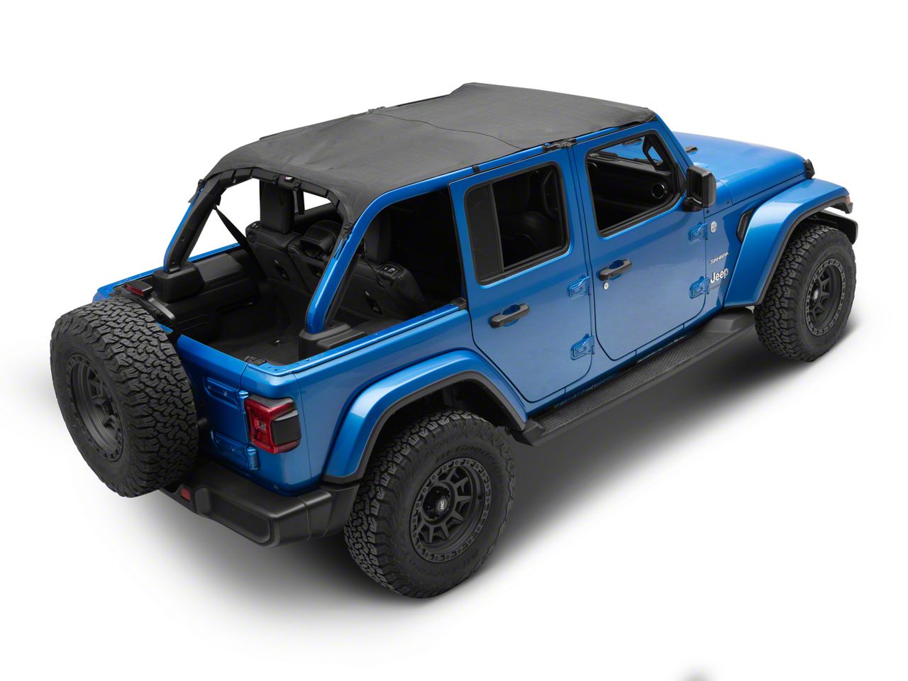 Rugged Ridge Jeep Wrangler Savannah Sailcloth Brief Top; Black