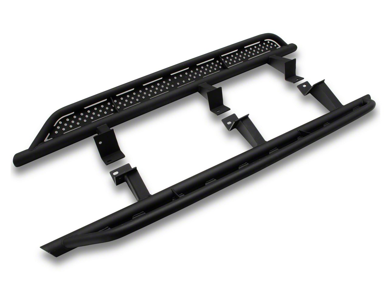 Go Rhino Jeep Wrangler Frame Mounted Steel Rock Sliders; Textured