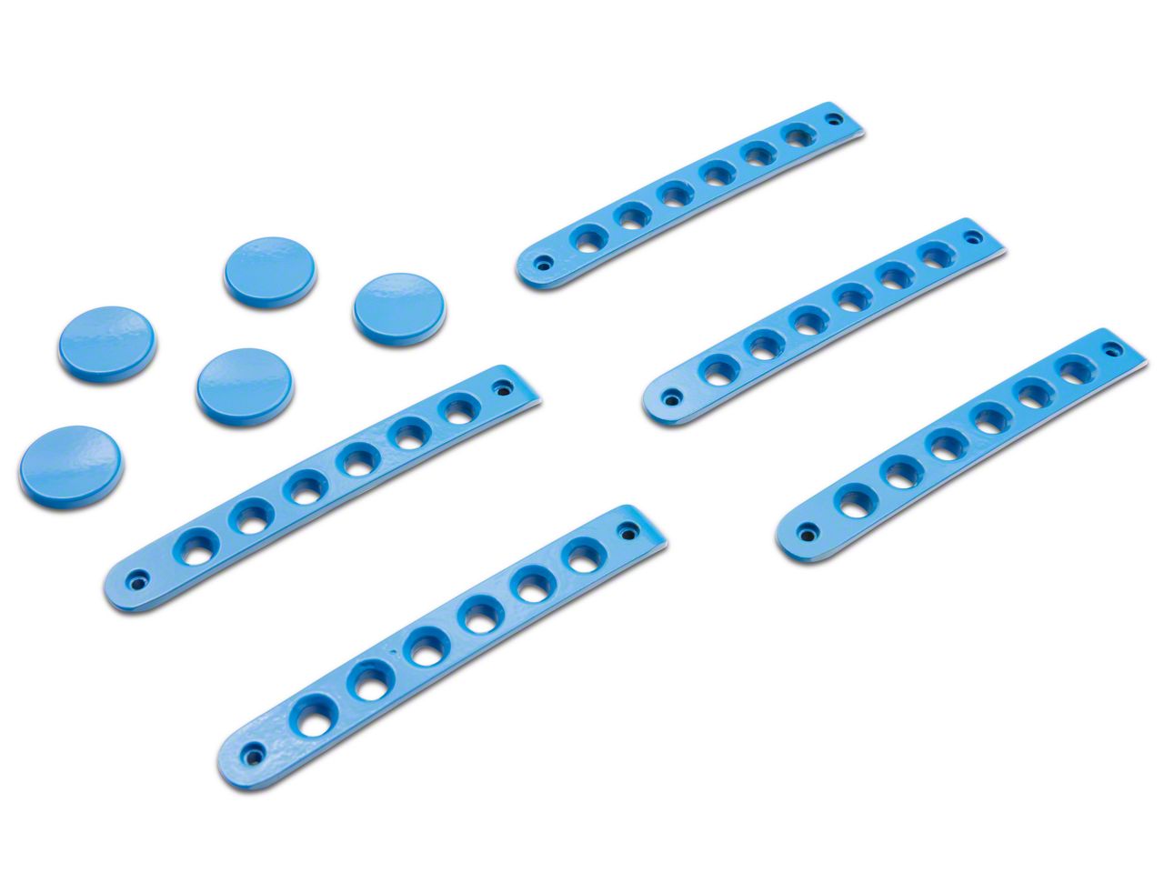 RedRock Jeep Wrangler Billet Aluminum Door Handle Inserts; Blue