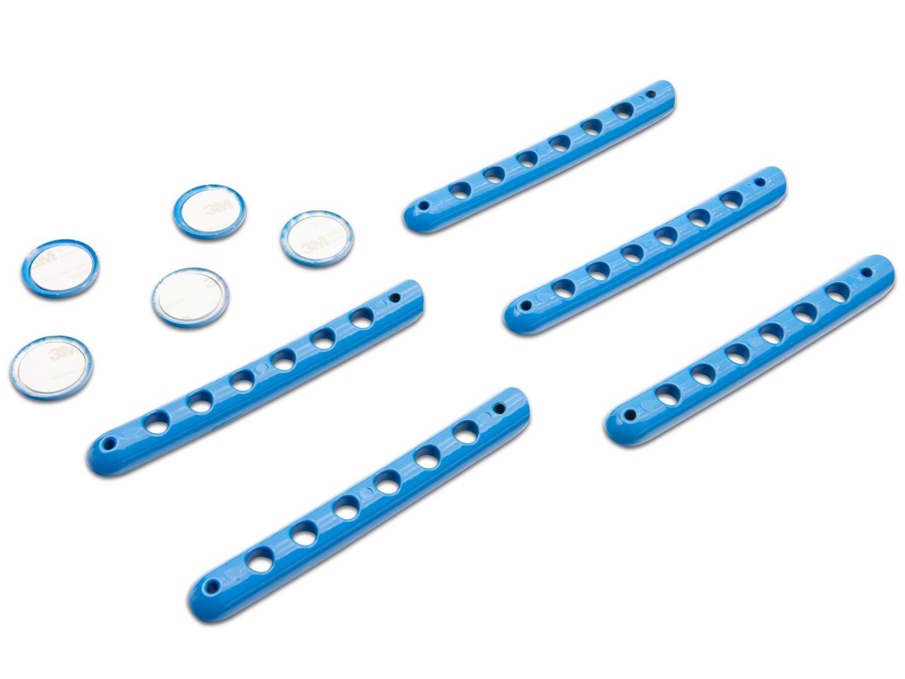 RedRock Jeep Wrangler Billet Aluminum Door Handle Inserts; Blue