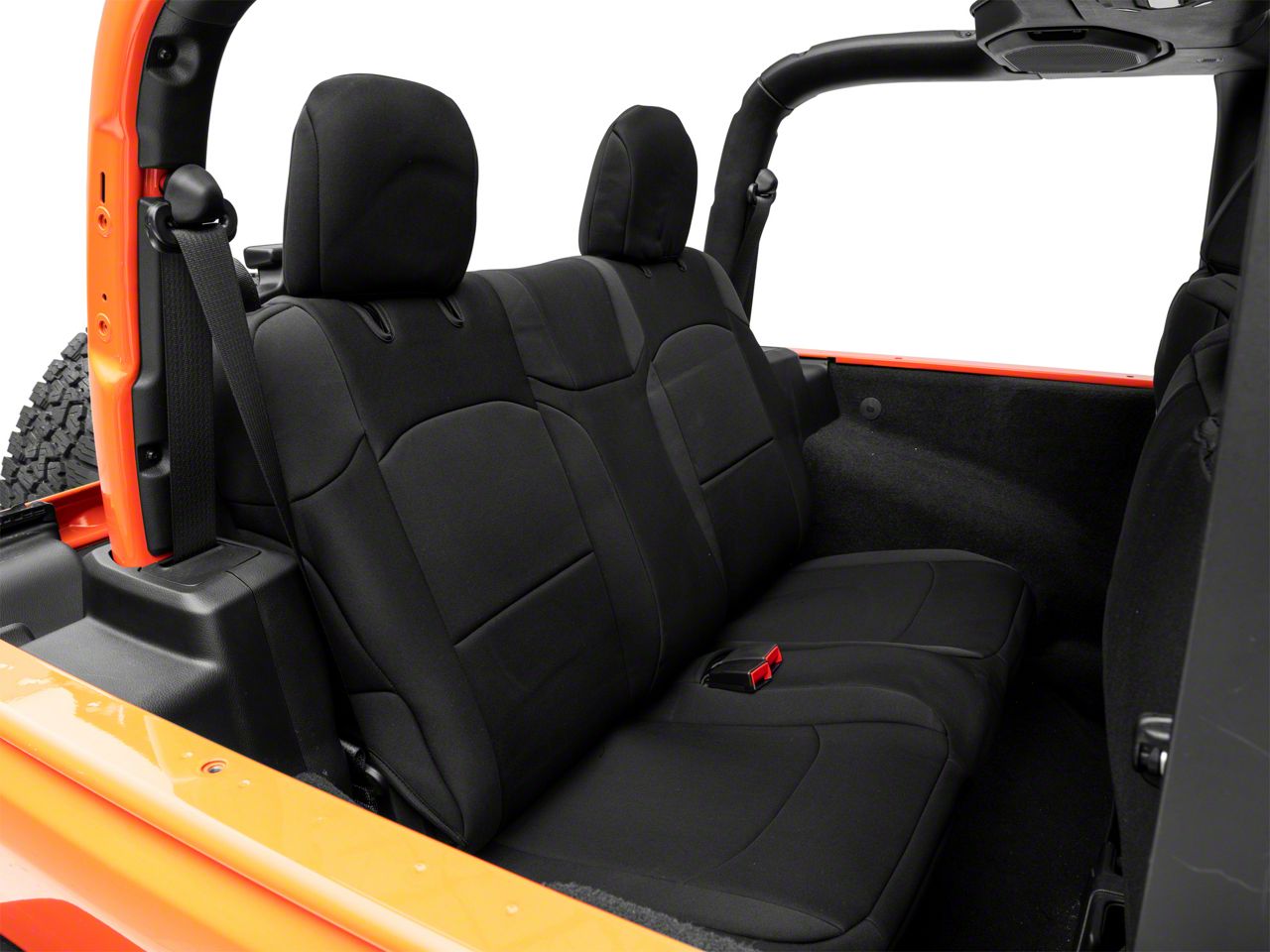 Rough Country Neoprene Front and Rear Seat Covers Black 18 24 Jeep Wrangler JL 2 Door