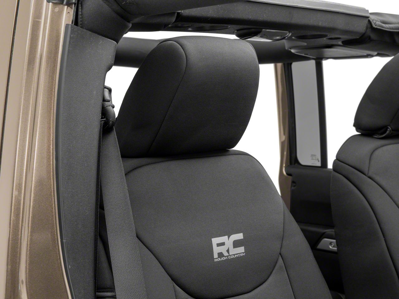 PU Leather Front Seat Covers For Jeep Wrangler - Half/Full Surround Design, Airbag Compatible & Waterproof